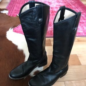 Frye Riding Boots, Tall Black Leather